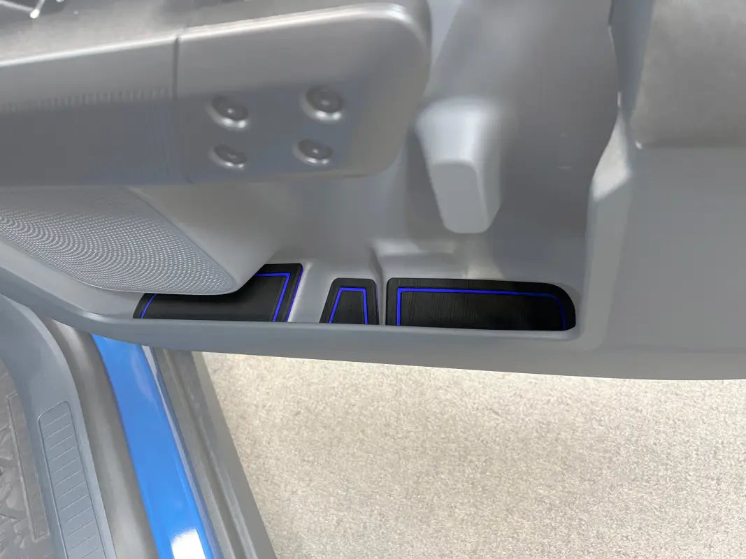 Door pocket foam inserts with blue trim for 2022-2024 Ford Maverick door pocket storage
