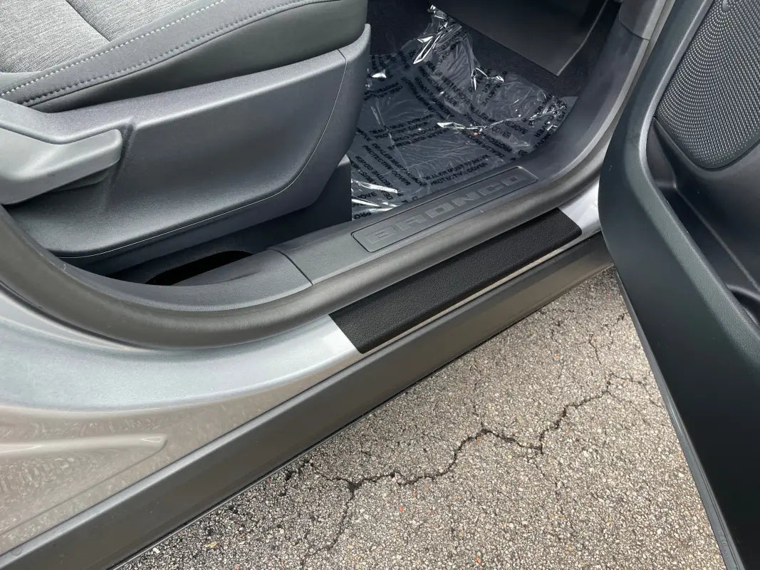 Car door sill protection overlays for Ford Bronco Sport 2021-2024, durable sill protection