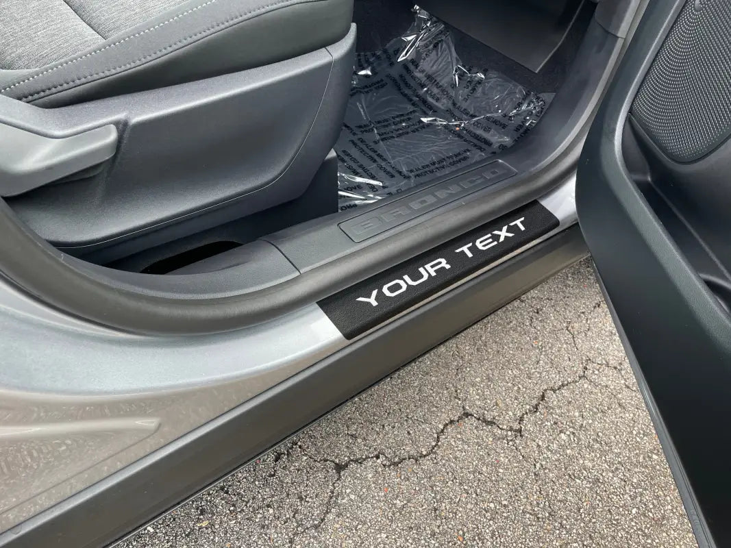 Car door sill protection overlays for Ford Bronco Sport 2021-2024