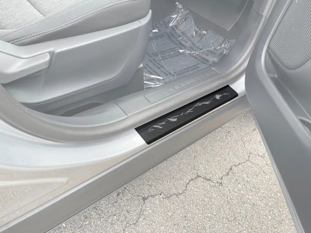 Car door sill protection overlays for Ford Bronco Sport 2021-2024