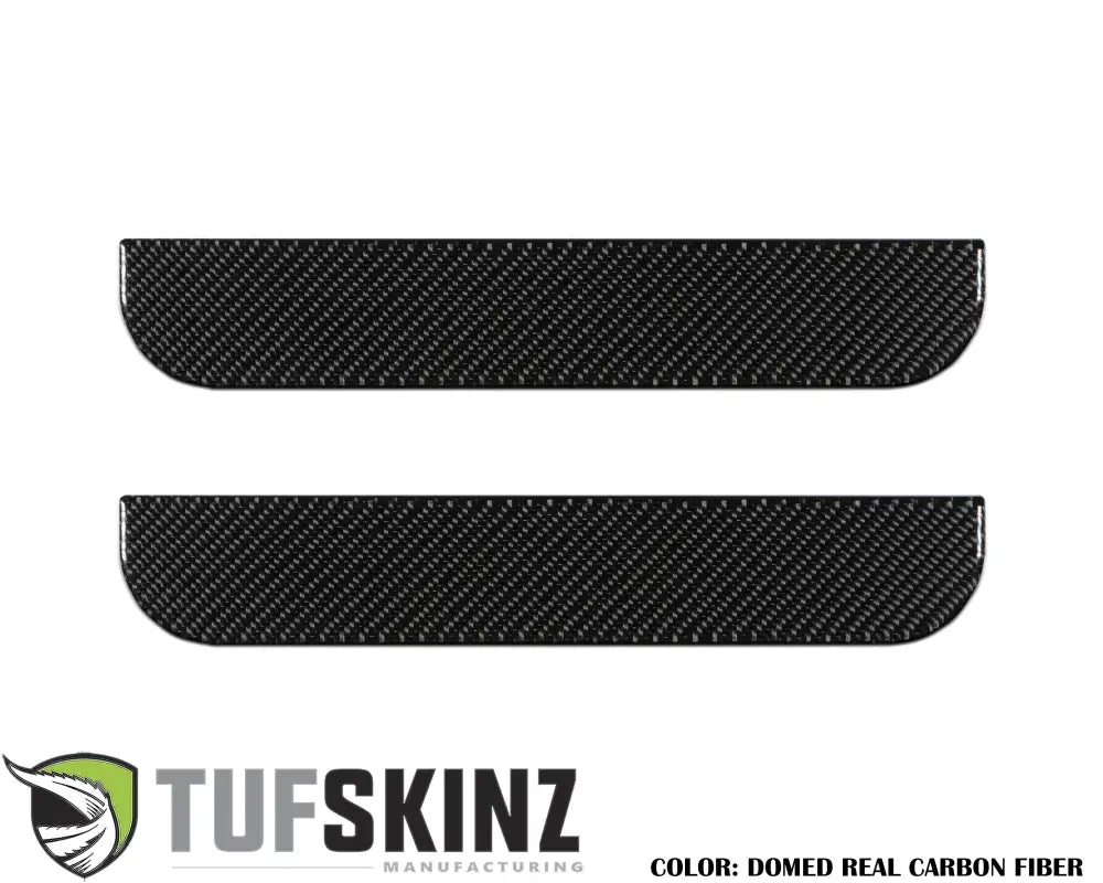 Domed real carbon fiber door sill protection overlays for Ford Ranger 2019-2023