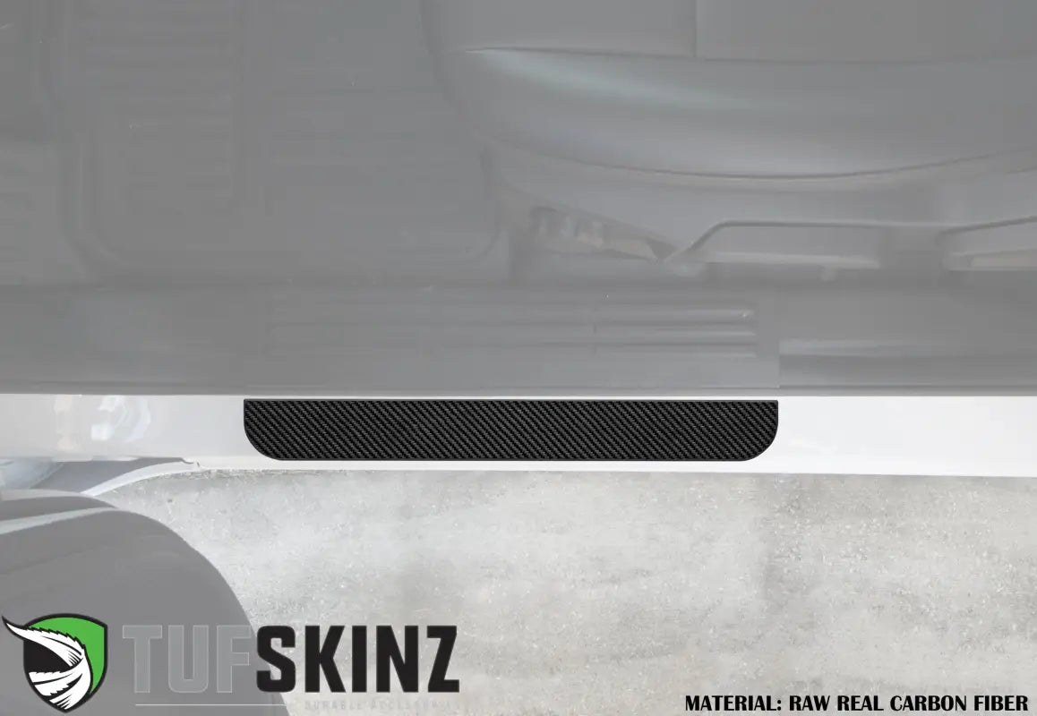 Carbon fiber trim door sill protection overlays for 2019-2023 Ford Ranger