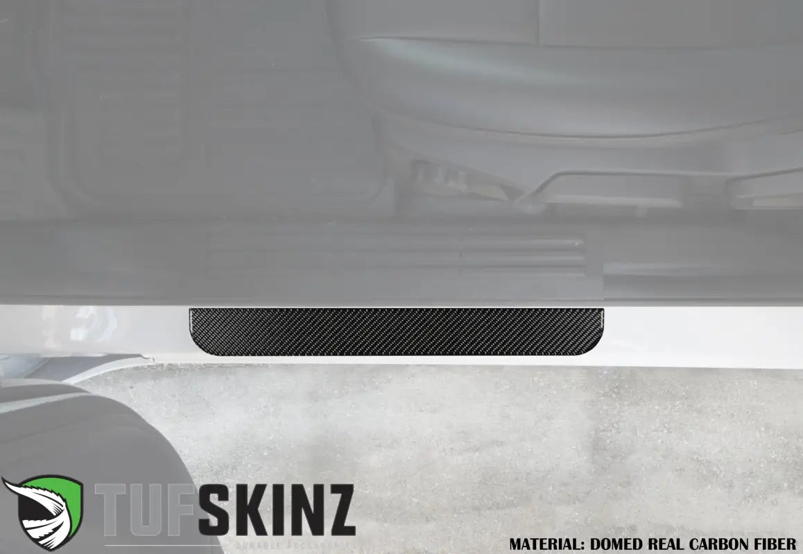 Supercrew Front Door Sill Trim Accent Trim Fits 2019-2020 Ford Ranger Real Carbon Fiber(Domed)