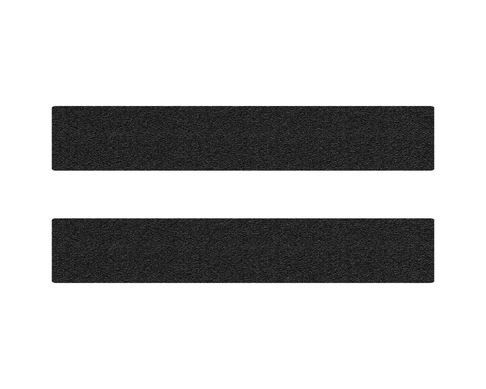 Black textured equal sign door sill protection overlay for Chevrolet Colorado 2015-2022