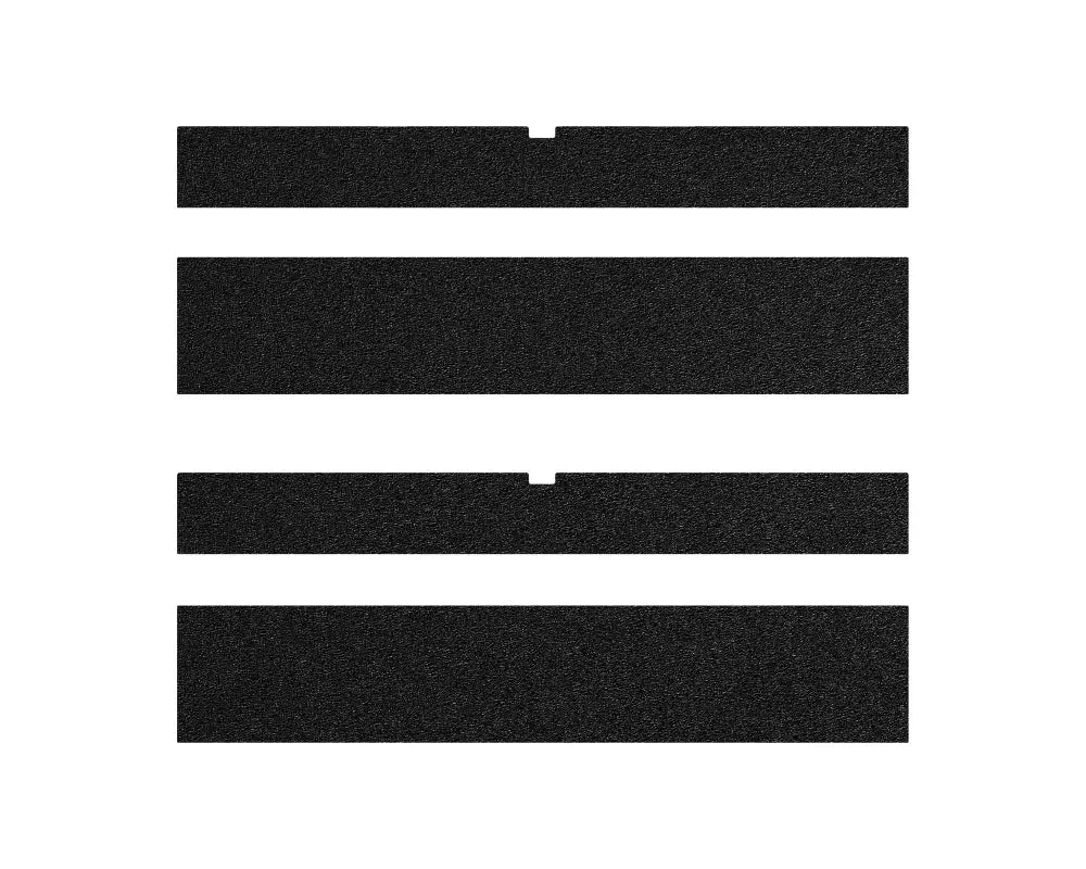 Set of plain black door sill protection overlays, compatible with 2022-2024 Toyota Sequoia models.