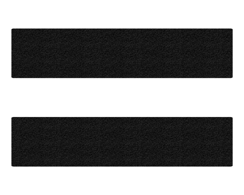 Black textured door sill protection overlays for 2019-2023 Ford Ranger