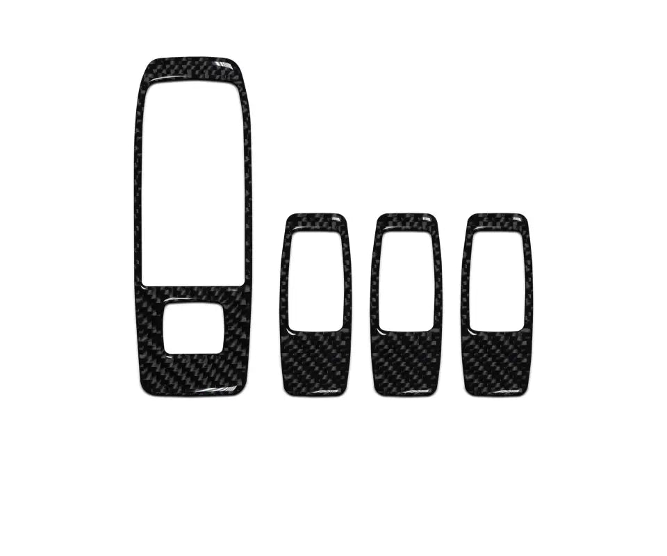 Carbon fiber door switch accent overlays for Ford Ranger 2019-2023 window switch trim