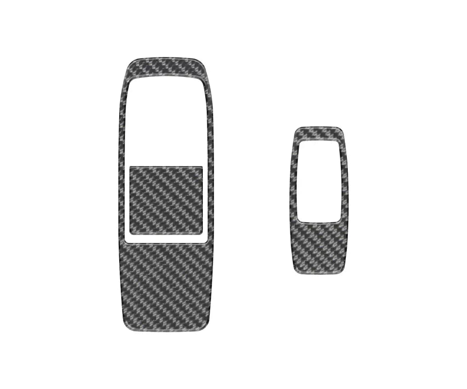 Carbon fiber door switch accent overlays for 2019-2023 Ford Ranger interior upgrade