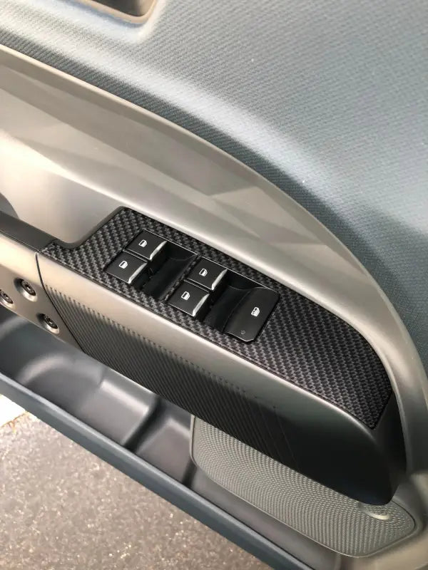 Door switch accent overlays for Ford Maverick 2022-2024 with window controls
