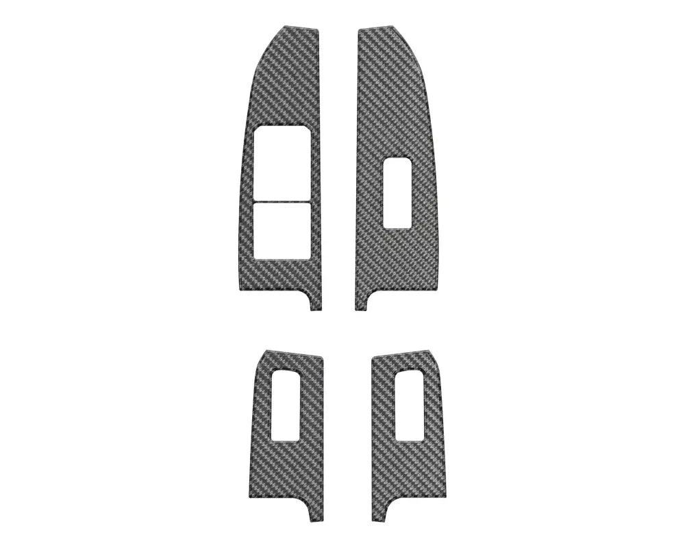 Carbon fiber door switch accent overlays for Ford Maverick 2022-2024 window switches