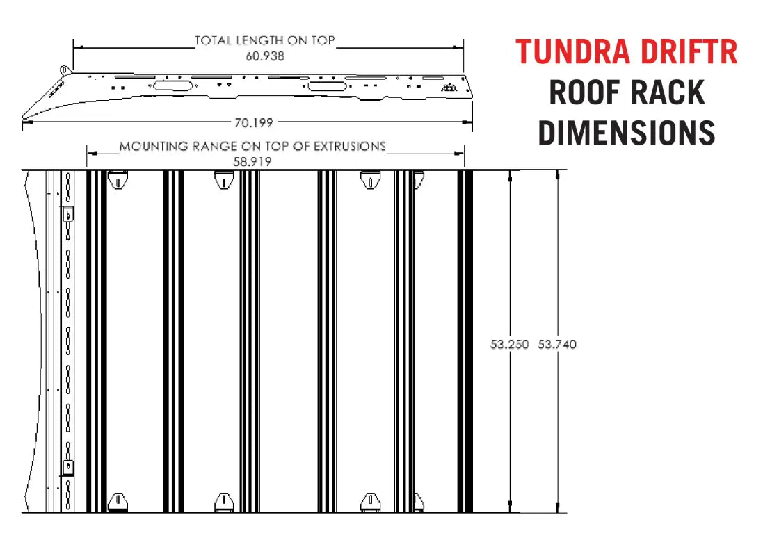 DRIFTR Roof Rack For Toyota Tundra (2022-2025)