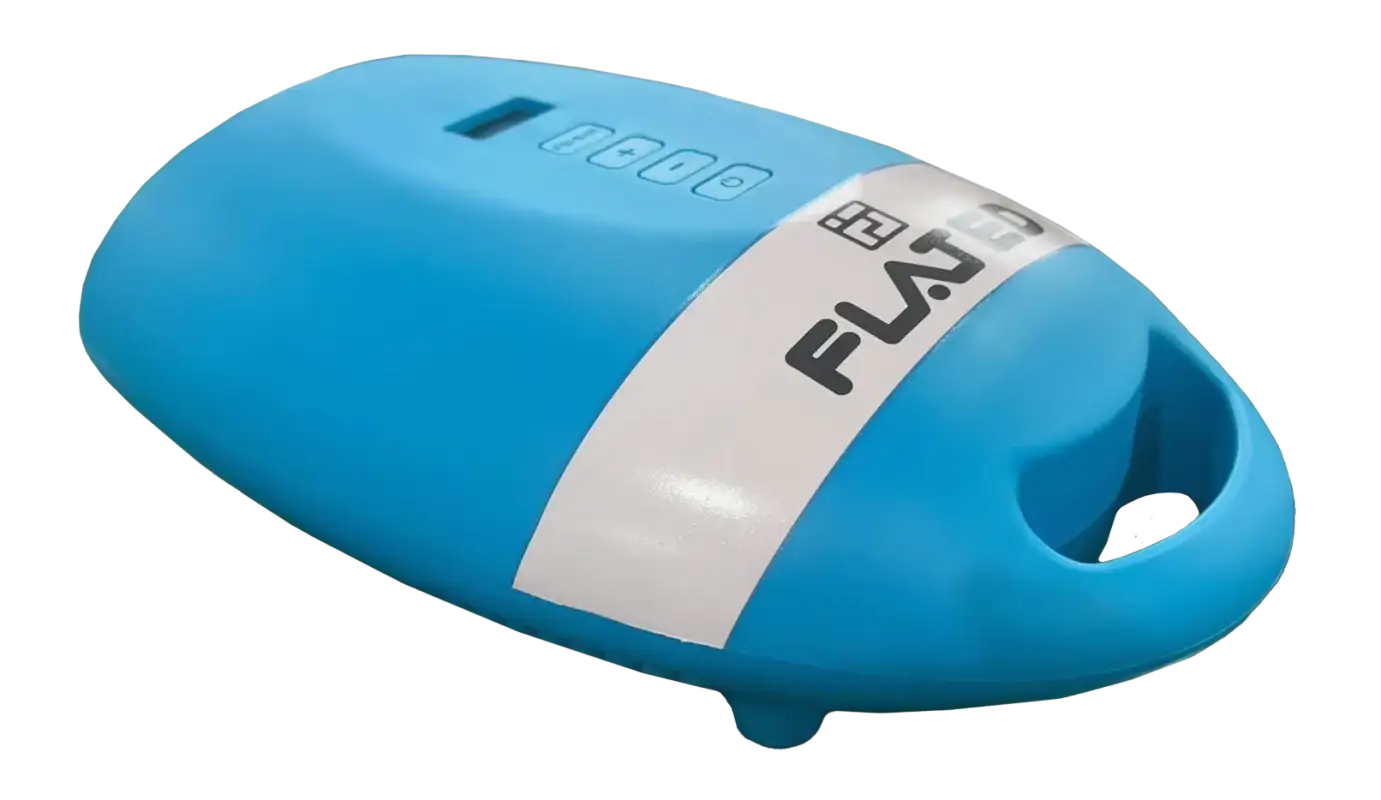 Close-up of the electric air-pump featuring its compact, portable design with a digital display and durable blue casing for universal use.
