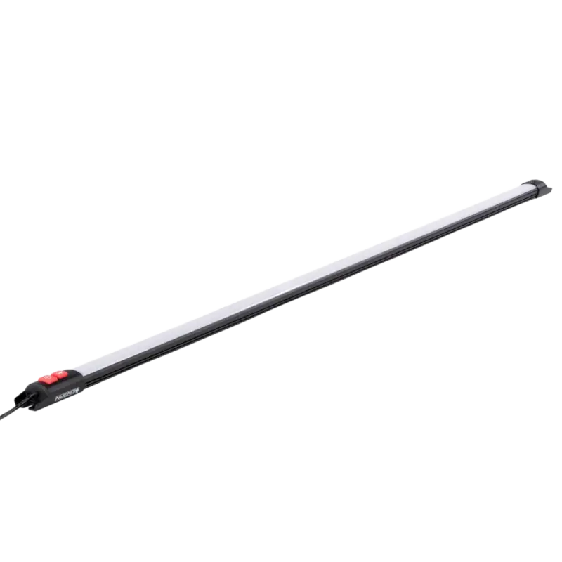 Illuminated F-Series 40-inch LED light bar with switch and 360-degree rotation in red light