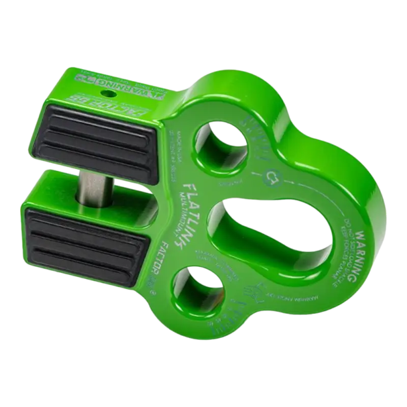 Green Factor 55 Flatlink Multimount winch accessory offering lightweight design, secure recovery, and universal winch compatibility.