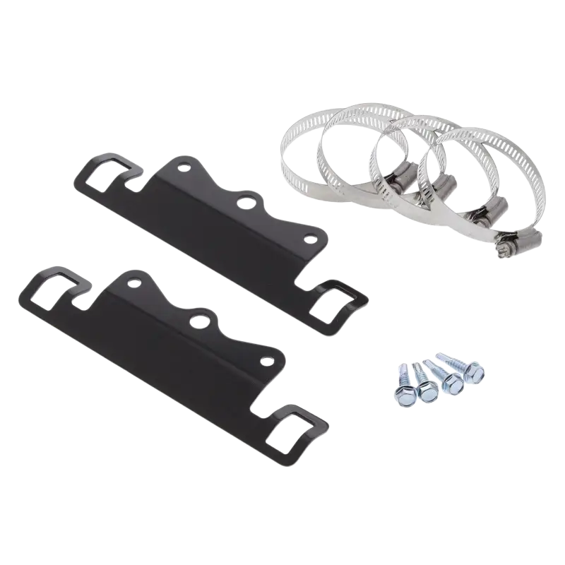 Fox Mount Kit - Secure Reservoir | Universal, Steel, Black. Includes steel brackets, screws, and clamps for mounting 2.0/2.5 reservoirs.