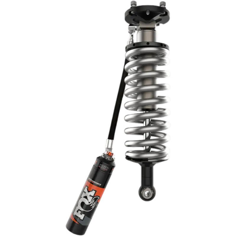 Single Fox Performance Elite 2.5 coil-over reservoir shock with DSC adjuster, designed for Toyota Tundra 2022+ to improve ride quality and adaptability.