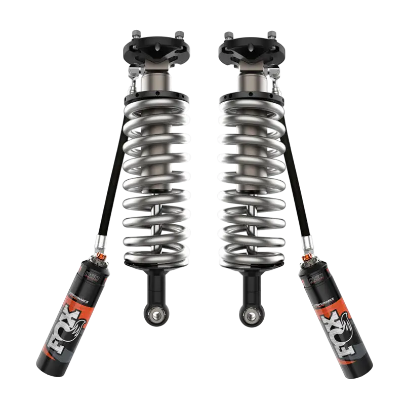 Fox Performance Elite Series 2.5 coil-over reservoir shocks for Toyota Tundra 2022+, featuring DSC adjusters for enhanced suspension performance.