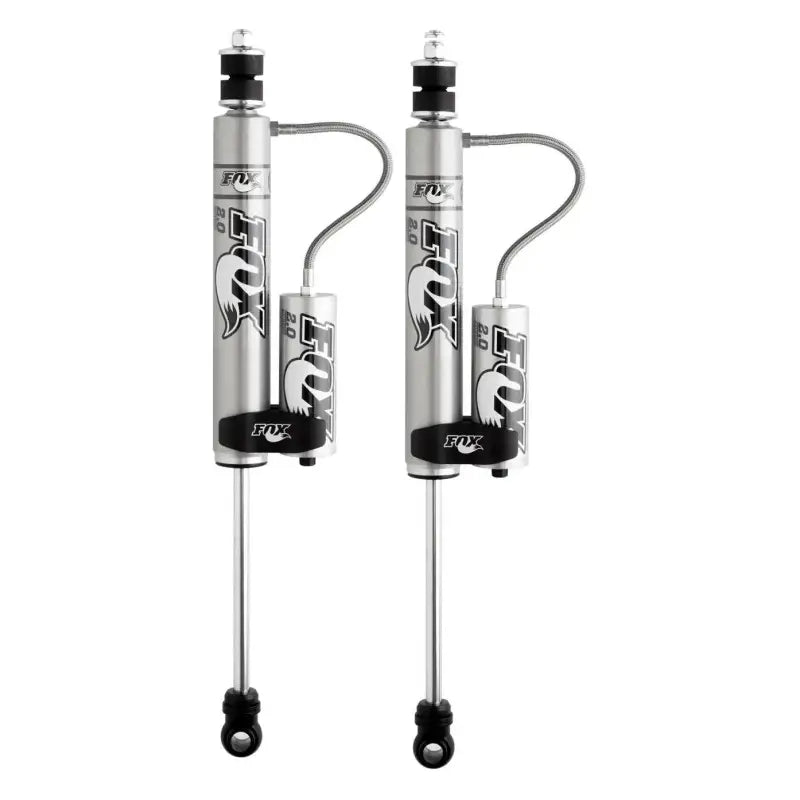 Pair of Fox 2.0 IFP External Reservoir rear shocks for Toyota Tacoma (16-23), designed for enhanced suspension performance with 2-3 inch lift.