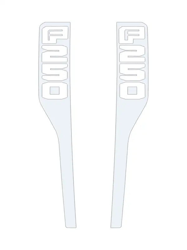 White decal fender emblem overlays for Ford Super Duty 2023-2025 front fender decals