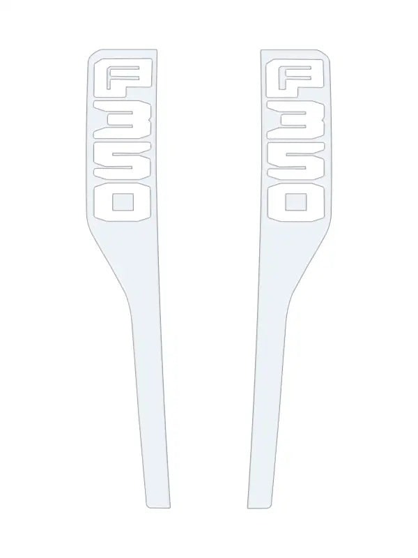 White F350 decal fender emblem overlays for Ford Super Duty 2023-2025