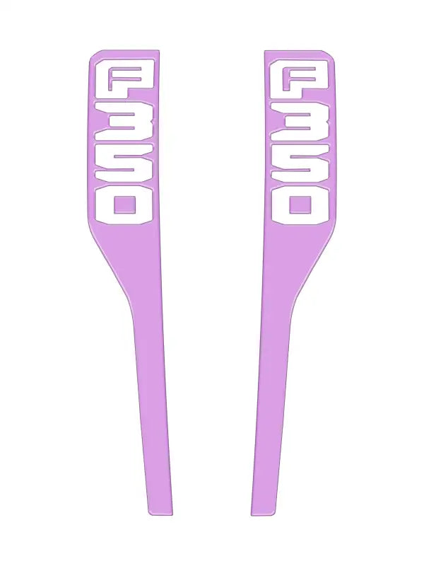 Lavender F350 fender emblem overlays for 2023-2025 Ford Super Duty trucks