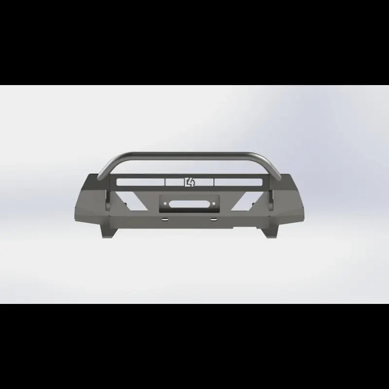 Rendered image of the Lo-Pro winch bumper for 3rd Gen Toyota Tacoma, featuring a durable steel design and winch compatibility.