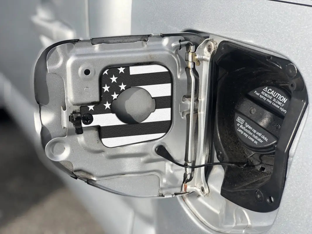 Gas Cap Holder Fits 05-23 Tacoma - 2nd Gen (2005-2015) Short Bed / Black/White American Flag - Exterior Accessories >