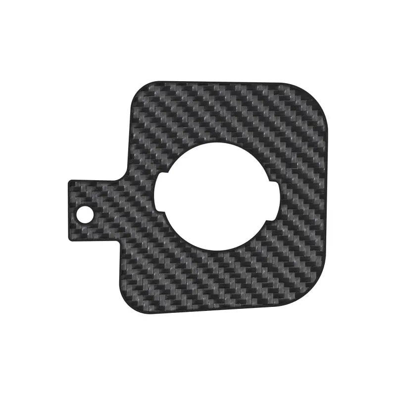 Black gas cap holder insert with red, orange, and yellow stripes, compatible with 2005-2023 Toyota Tacoma.