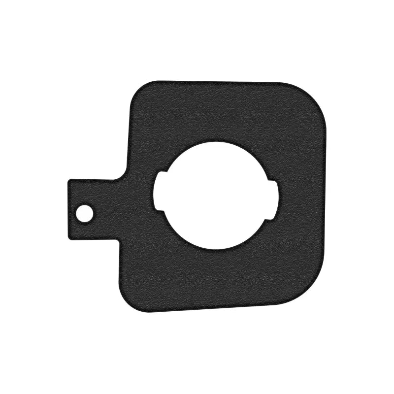 Carbon fiber-patterned gas cap holder insert for 2005-2023 Toyota Tacoma, standalone view.