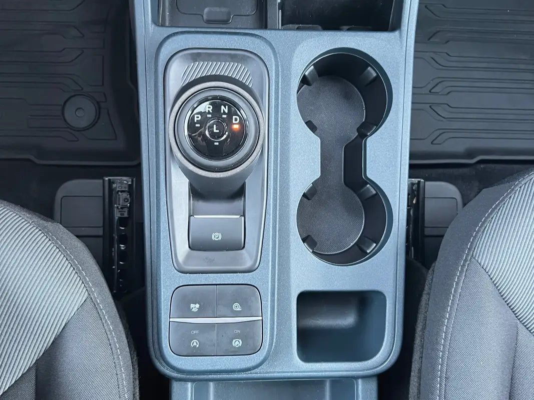 Gear selector accent overlay on center console for 2022-2024 Ford Maverick