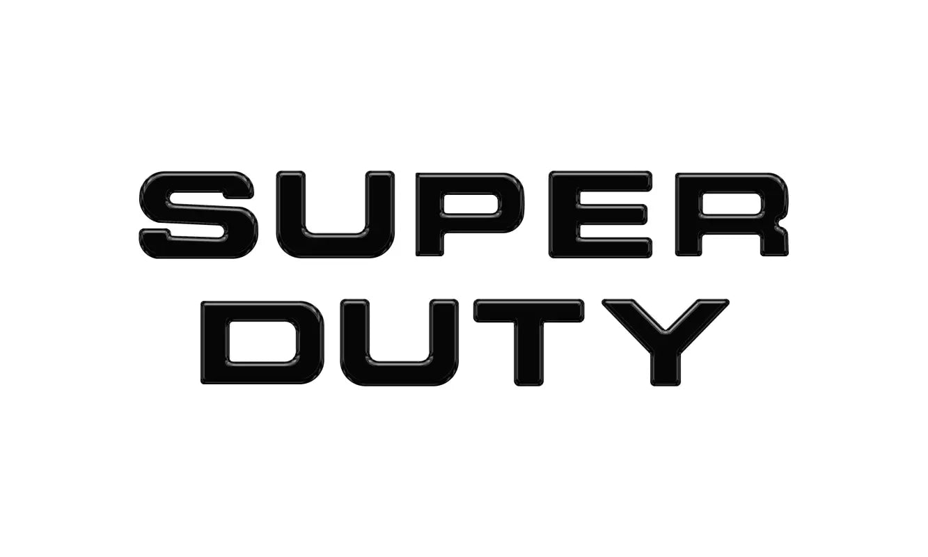 Black SUPER DUTY lettering for glove box letter insert fits 2008-2016 Ford Super Duty