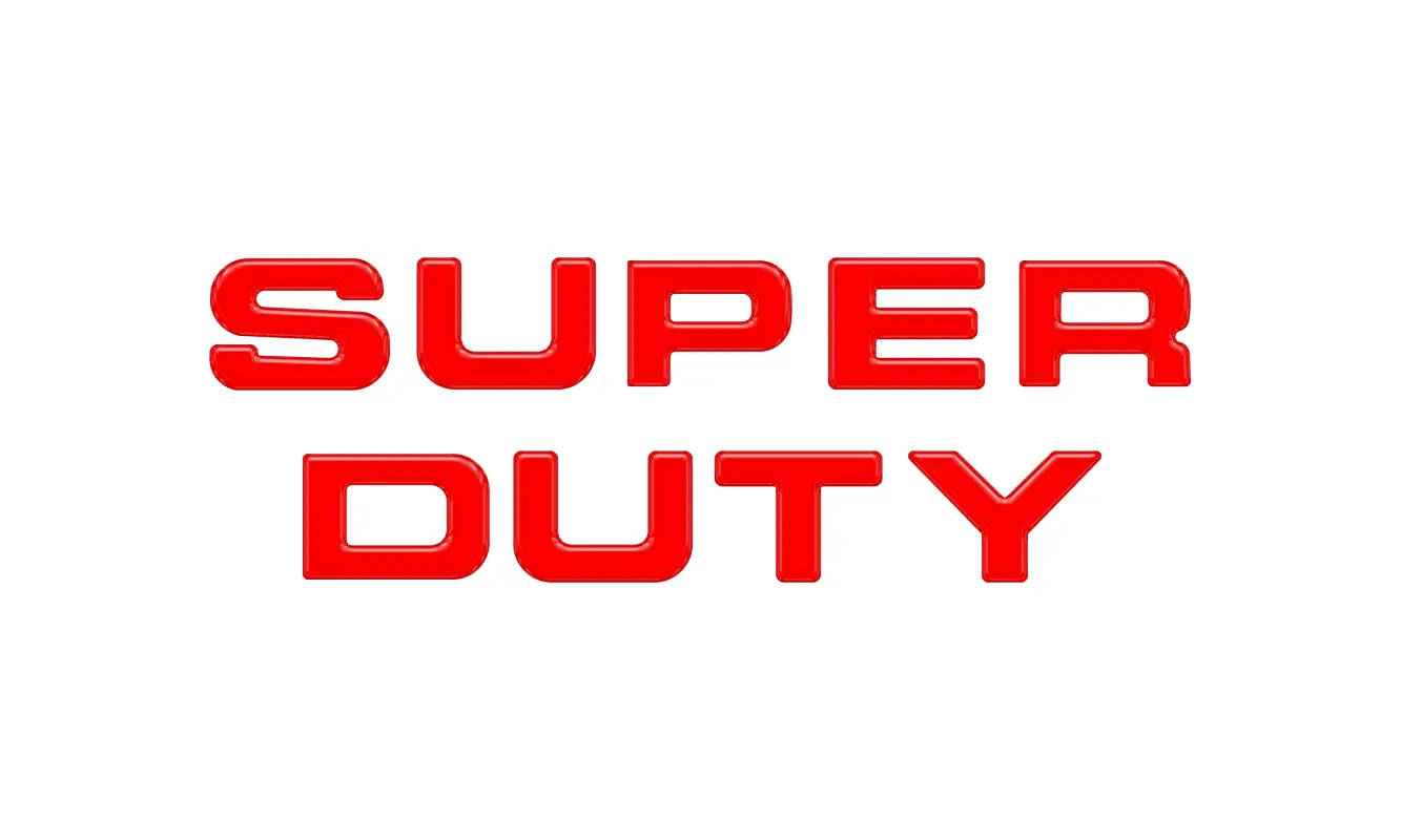 Red SUPER DUTY glove box letter insert for 2008-2016 Ford Super Duty vehicle