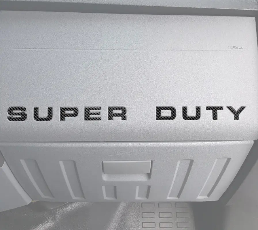 Super Duty lettering on glove box letter insert for 2008-2016 Ford Super Duty
