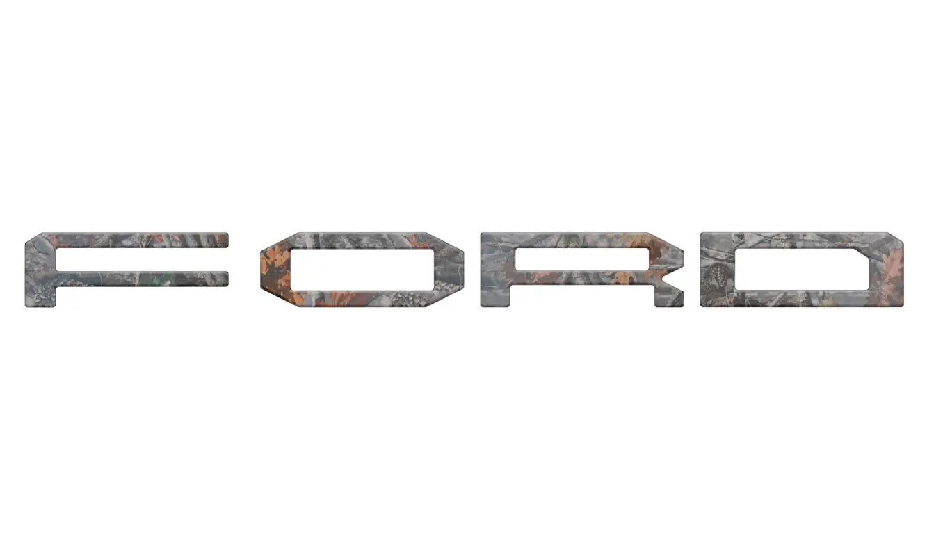 Distressed metal Ford grille letter overlays for 2015-2020 Ford F-150 Raptor