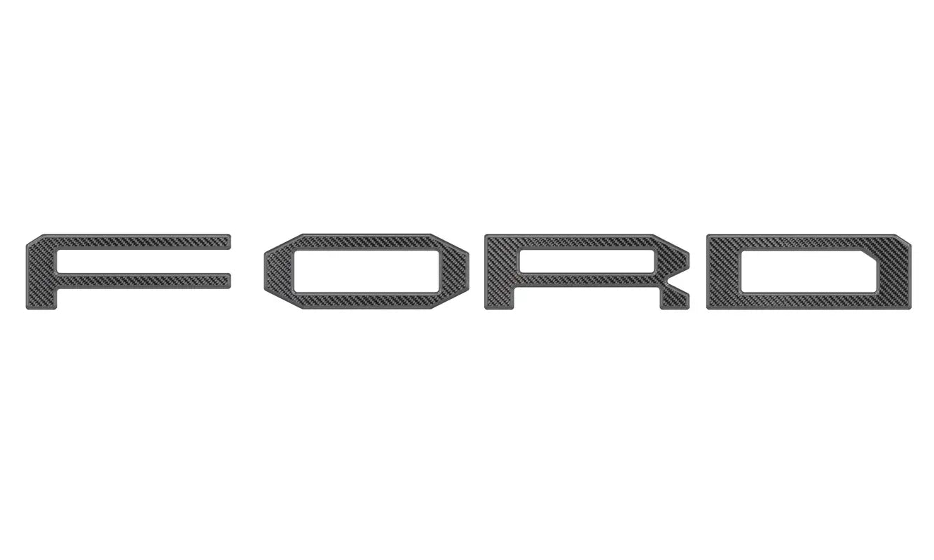 Textured FORD grille letter overlays for 2015-2020 Ford F-150 Raptor