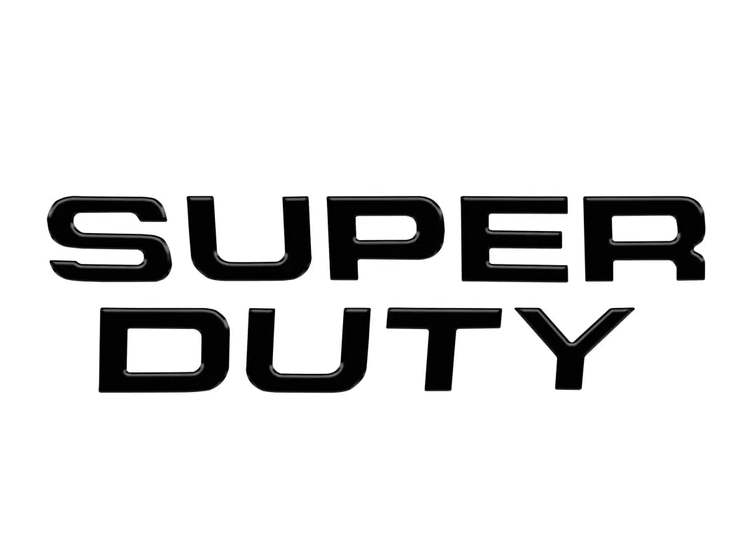 Black SUPER DUTY hood letter inserts for Ford Super Duty trucks 2008-2016