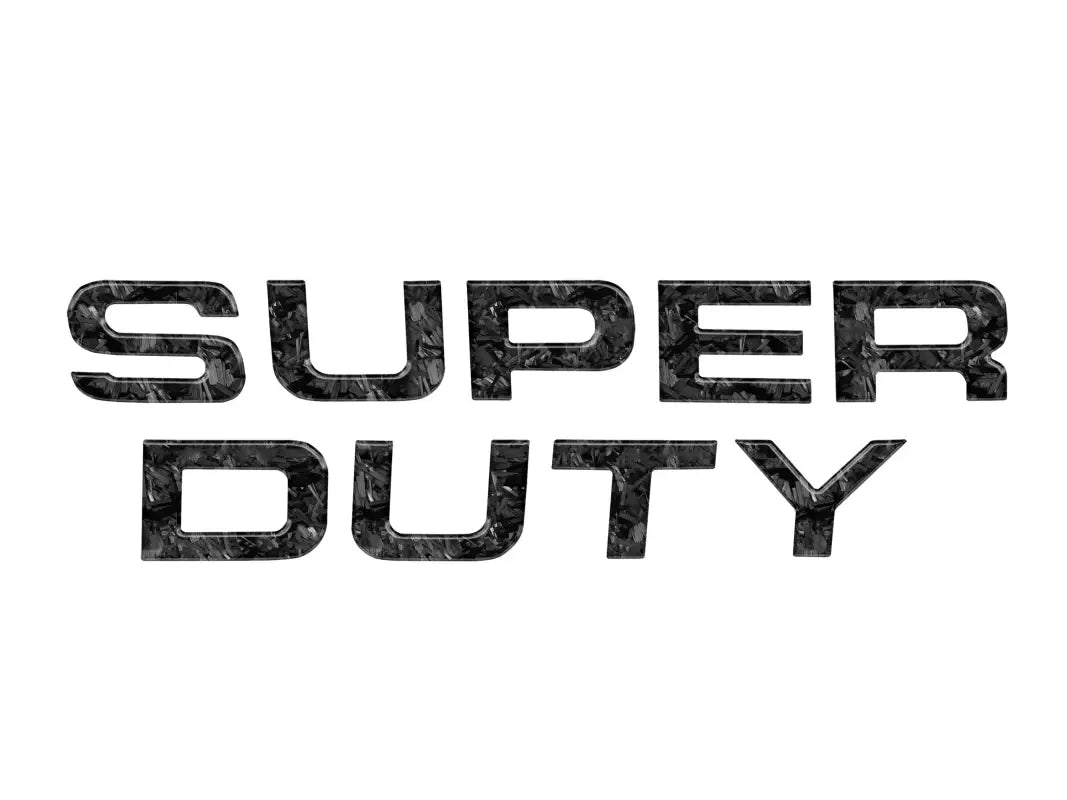 Super Duty hood letter Insert with textured dark finish for Ford Super Duty trucks