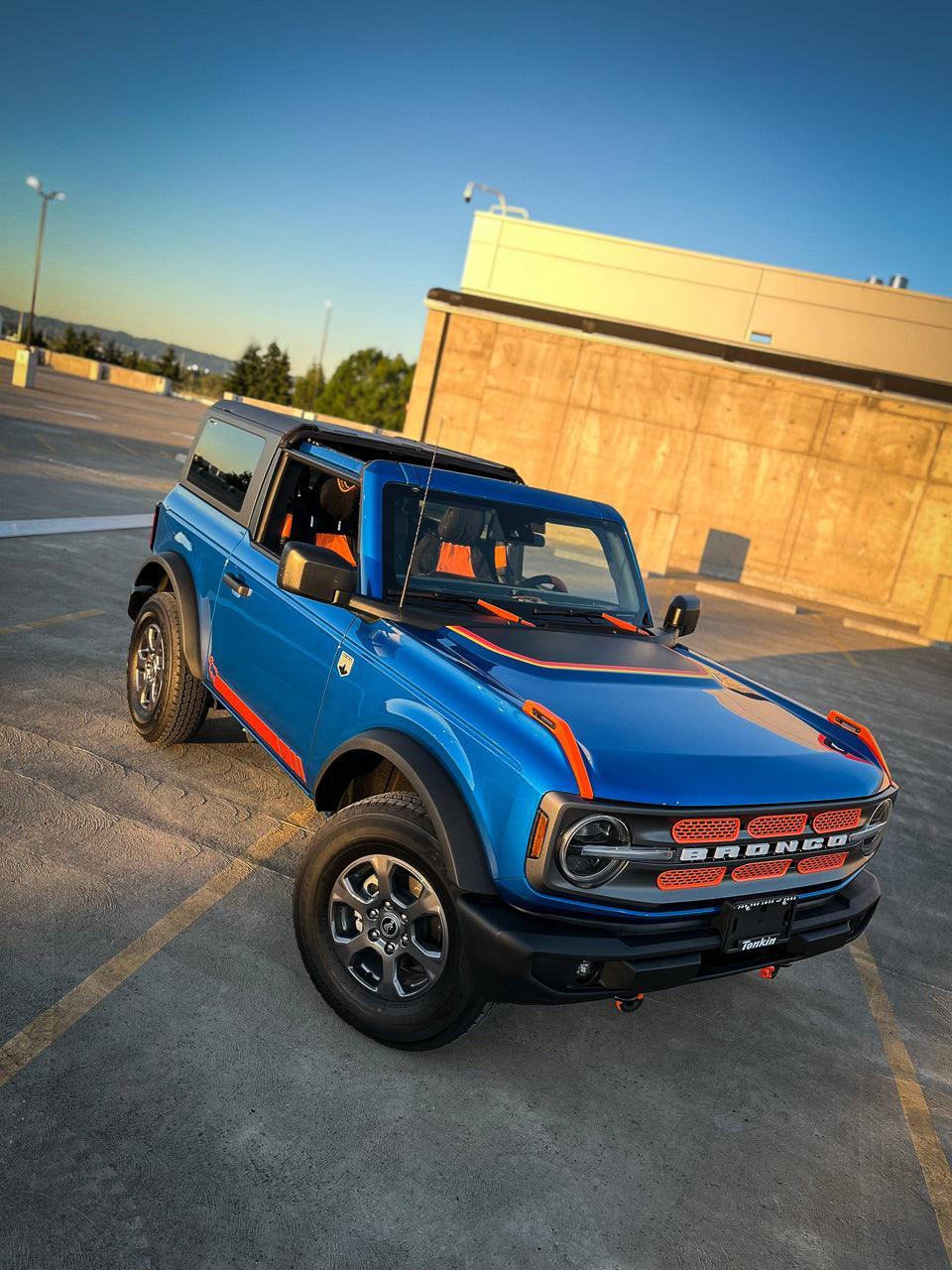 Retro Stripes Hood Overlay (Matte or Gloss) For 2021+ Bronco