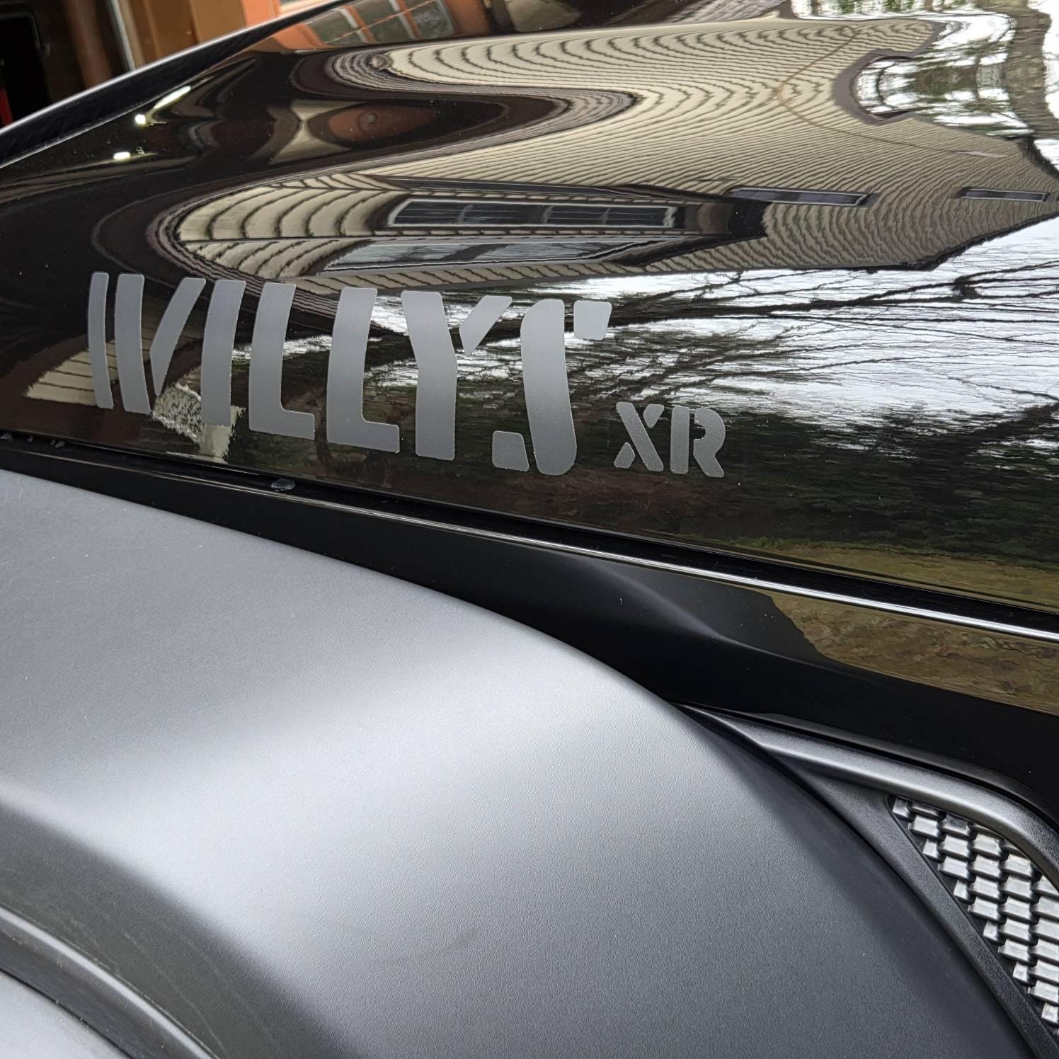 XR Stencil Style Hood Decals For 2022+ Wrangler Willys Xtreme Recon