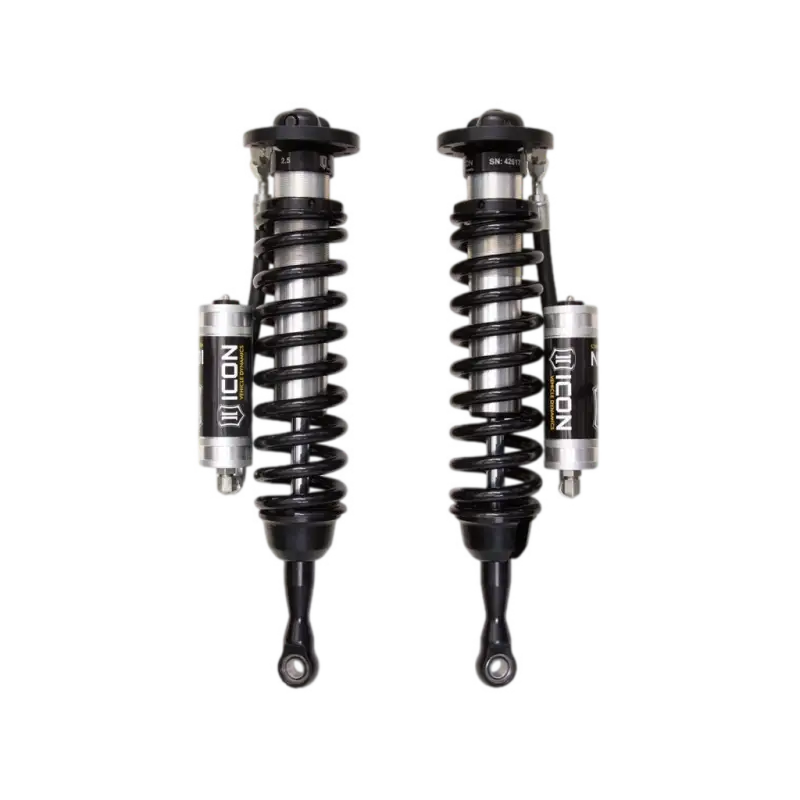 08-UP LAND CRUISER 200 2.5 VS RR Coilover Kit featuring durable black coil springs and remote reservoirs for Toyota suspension upgrades.