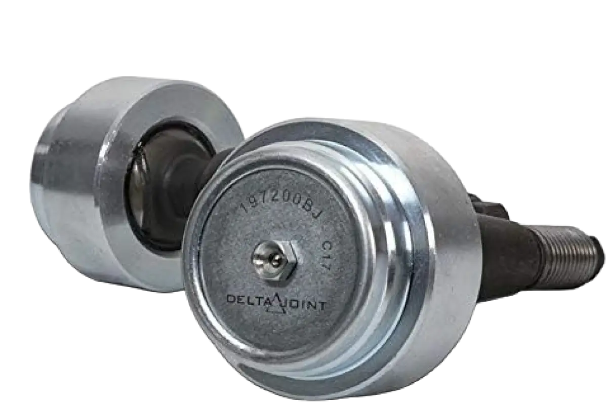 Close-up of Delta Joint Kit 614550 for 05-23 Tacoma and 07-22 Tundra, showcasing robust construction and engraved Delta Joint branding.