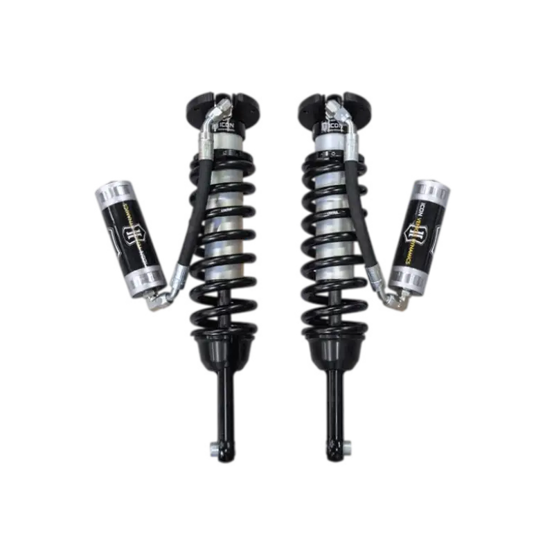 07-09 FJ/03-09 4RNR/03-09 GX EXT TRAVEL RR COILOVER KIT 700LB featuring durable black coil springs and external reservoirs for enhanced suspension performance.