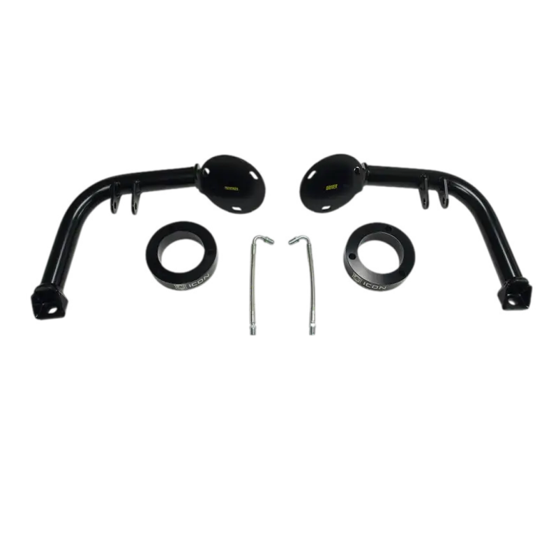 07-UP FJ/03-UP 4RUNNER/05-UP TACOMA S2 Shock Hoop Kit featuring dual shock hoops, mounting hardware, and weld-on components for Toyota vehicles.