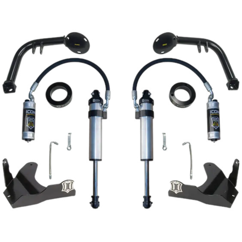 Off-road suspension components including factory lower control arms for 10-24 4Runner FJ ICON S2 Stage 2 upgrade