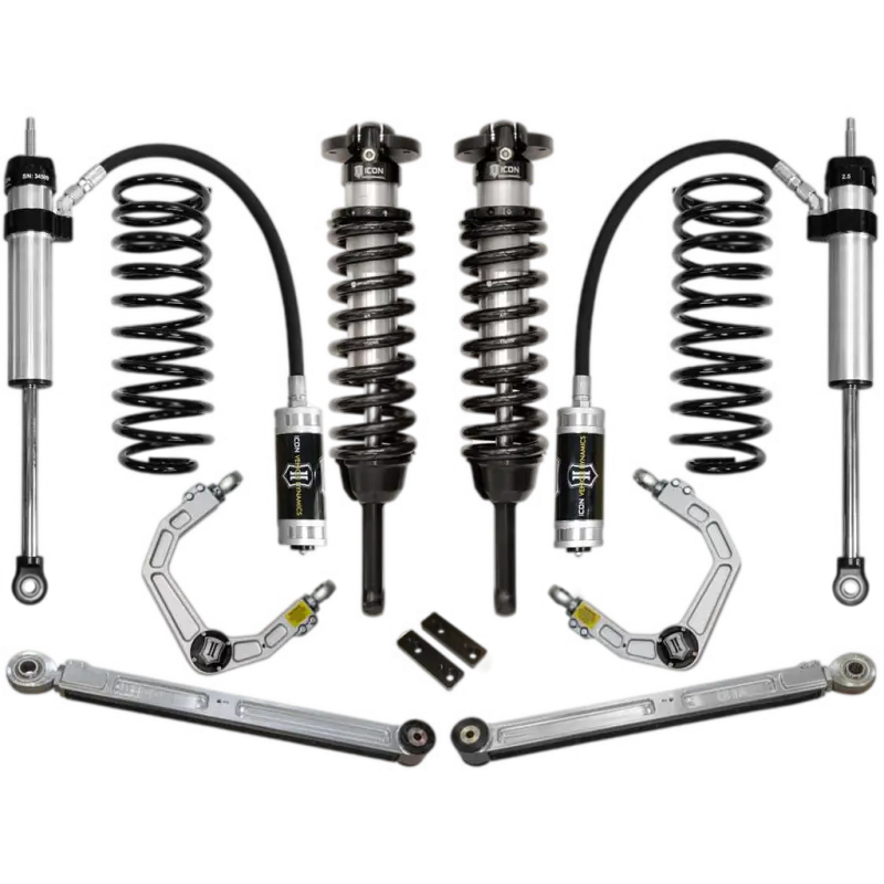 Silver and black suspension kit with delta joint control arms and ball joints for 03-09 4Runner/FJ