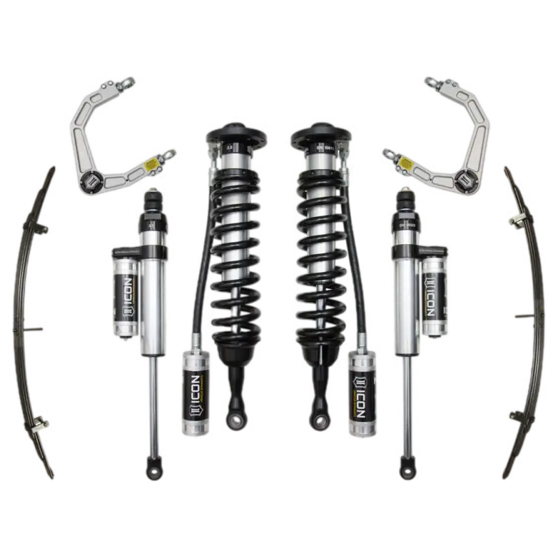 07-21 Tundra 1-3 inch Stage 5 Suspension System with Billet UCA, featuring high-performance coilovers, shocks, and billet upper control arms for Toyota Tundra models from 2007 to 2021.