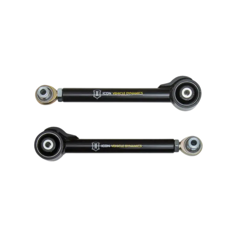 07-UP FJ/03-UP 4RNR/03-23 GX tubular upper trailing arm kit with durable black finish and Icon Vehicle Dynamics branding for Toyota suspension upgrades.