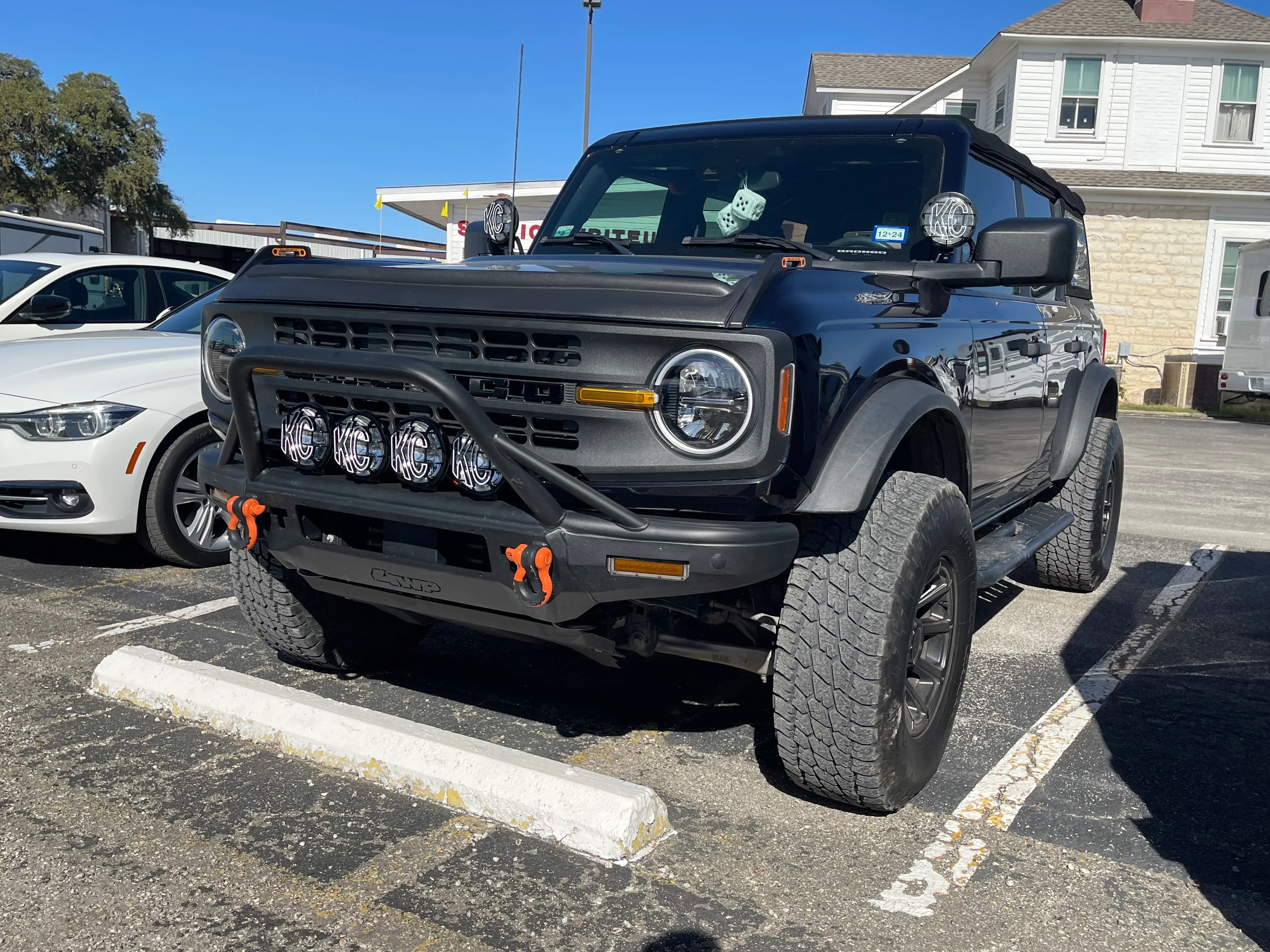 V2 Smoked Shortie Style Light Bar Overlays For 2021+ Bronco (Standard Headlights)