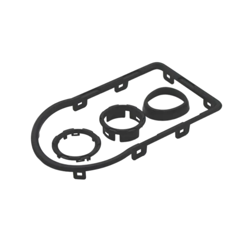 Black interior chrome delete kit for 2016-2023 Toyota Tacoma, featuring custom-fit trim pieces for dashboard and controls.