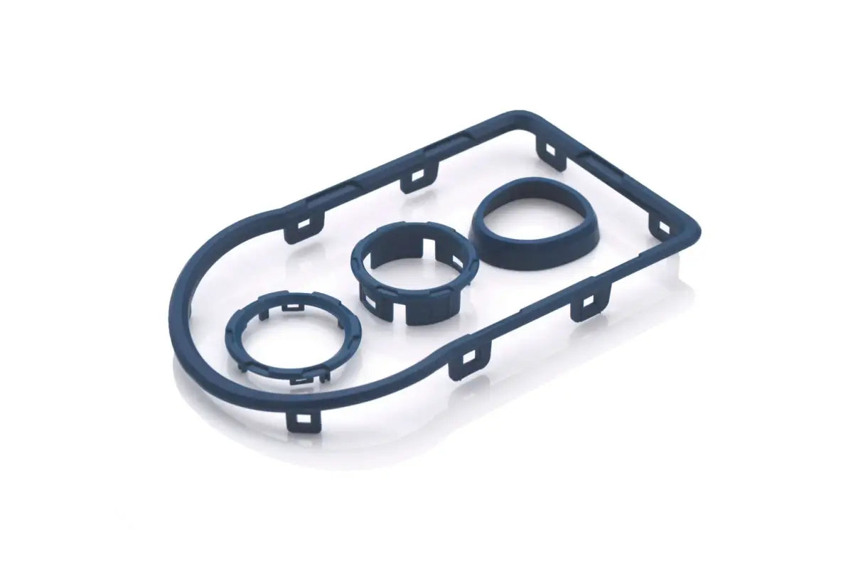 Blue chrome delete kit for Toyota Tacoma 2016-2023, offering a custom-fit design for interior trim upgrades.